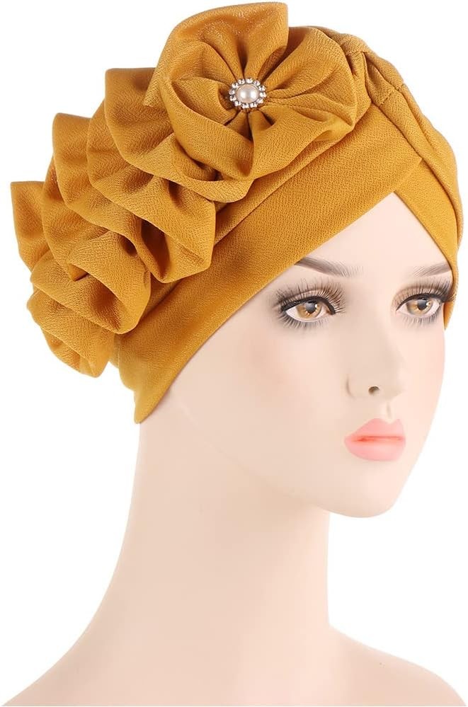 3Pcs Muslim Women Floral Headscarf Bonnet Headwrap Turban Beanie Chemo Cap Hat - Bild 33 von 40