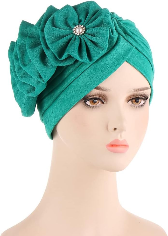 3Pcs Muslim Women Floral Headscarf Bonnet Headwrap Turban Beanie Chemo Cap Hat - Bild 35 von 40