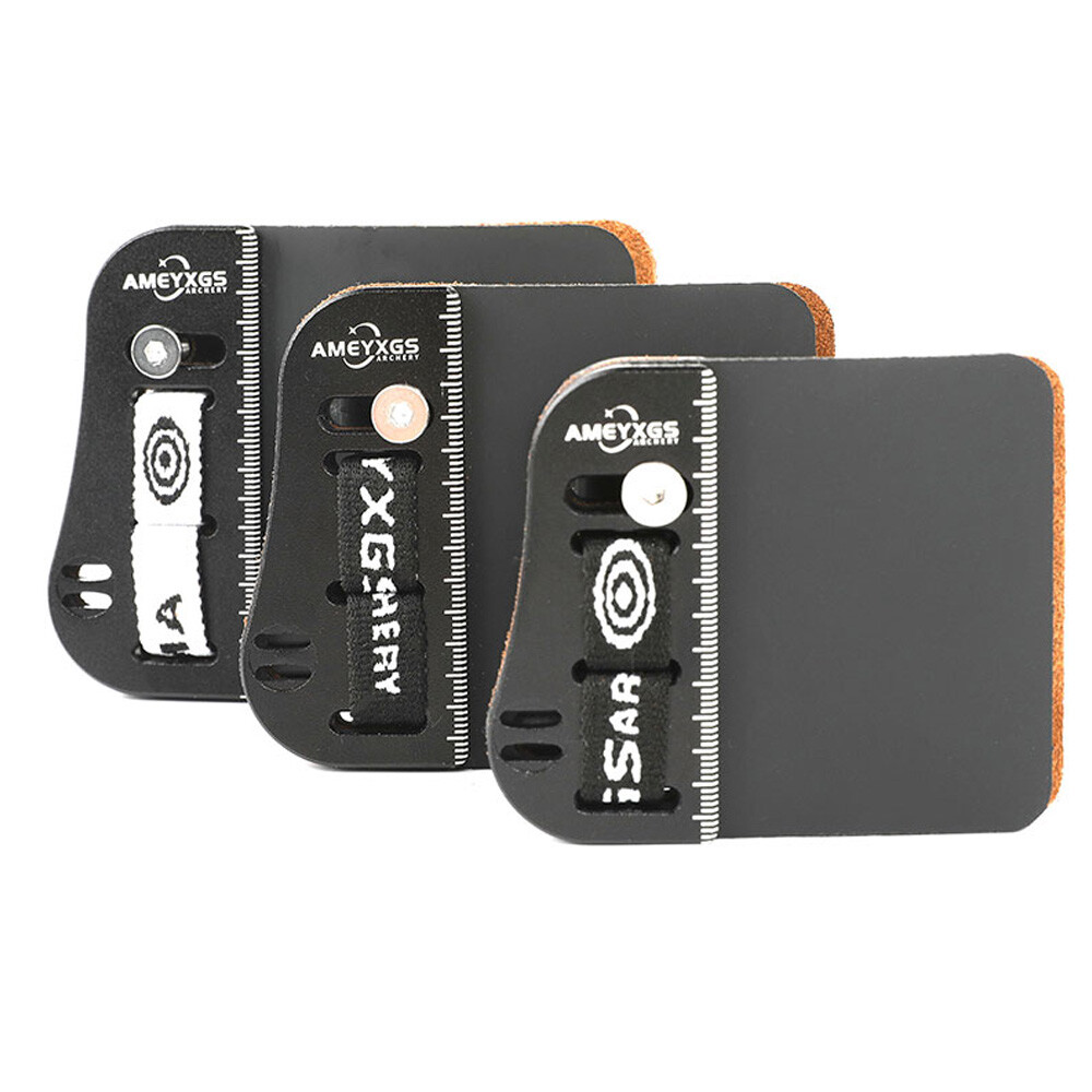 Archery Finger Tab Guard Barebow Protector Gear Cowhide Recurve Bow Hunting RHLH - Picture 19 of 20