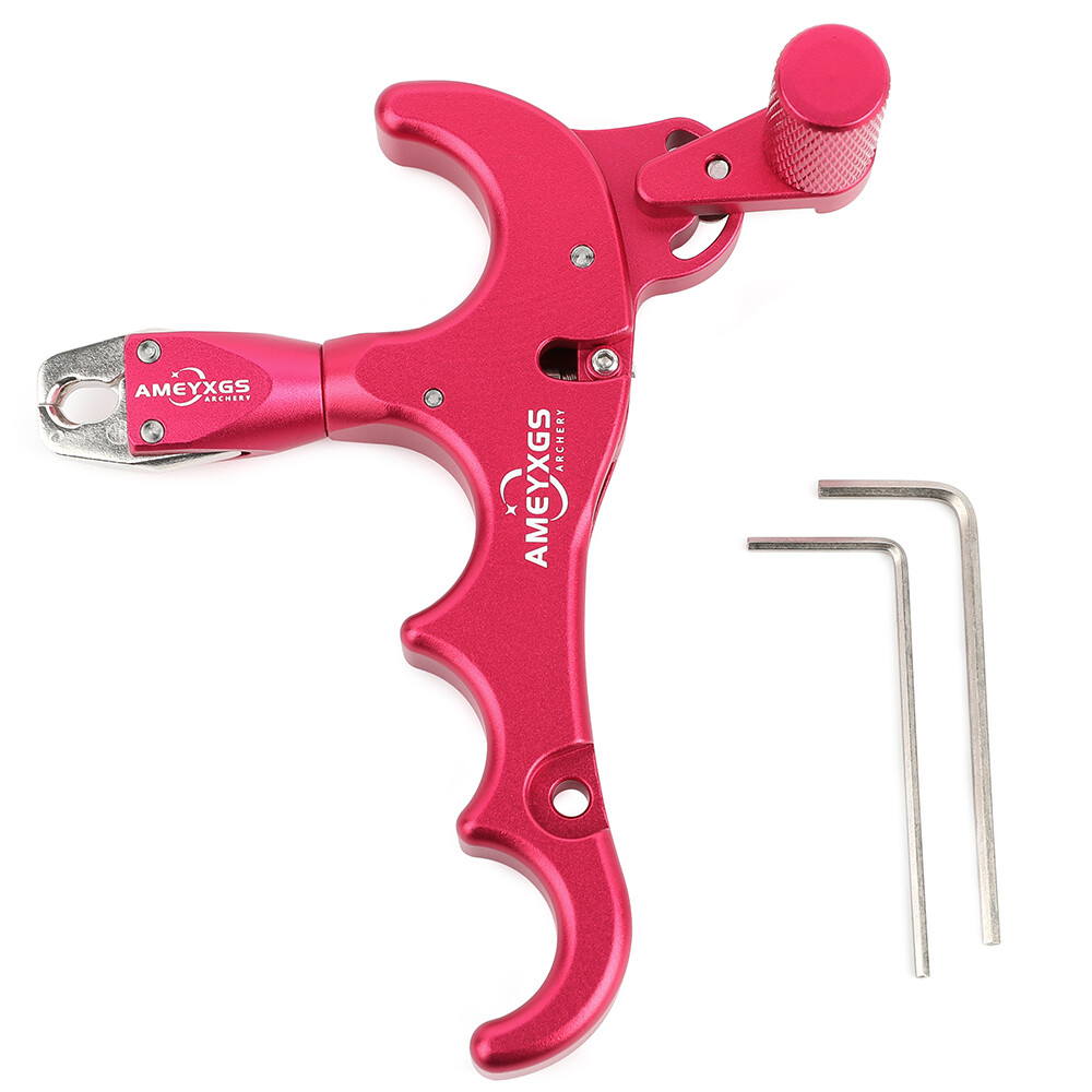 Compound Bow Release Aids D Loop Ring 4 Finger Thumb Trigger RH LH Arrow Hunting - Picture 20 of 24