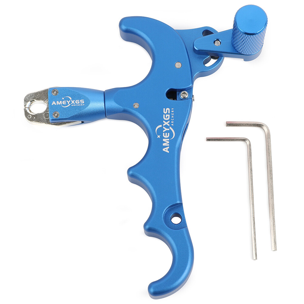 Compound Bow Release Aids D Loop Ring 4 Finger Thumb Trigger RH LH Arrow Hunting - Picture 21 of 24