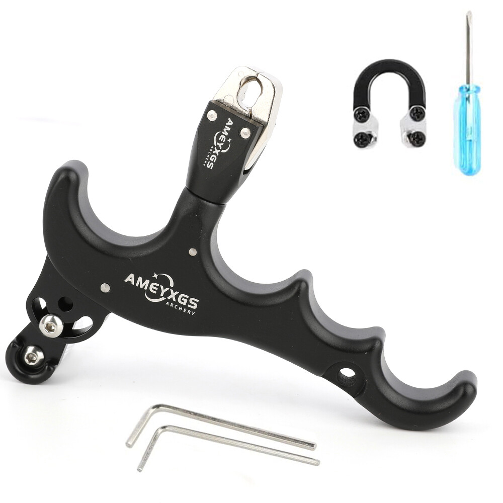 Compound Bow Release Aids D Loop Ring 4 Finger Thumb Trigger RH LH Arrow Hunting - Picture 22 of 24