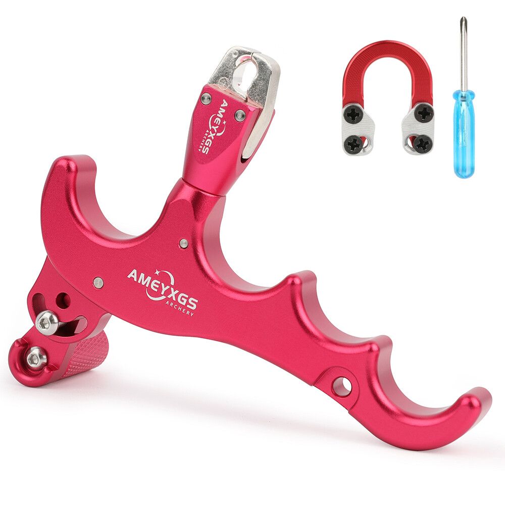 Compound Bow Release Aids D Loop Ring 4 Finger Thumb Trigger RH LH Arrow Hunting - Picture 23 of 24