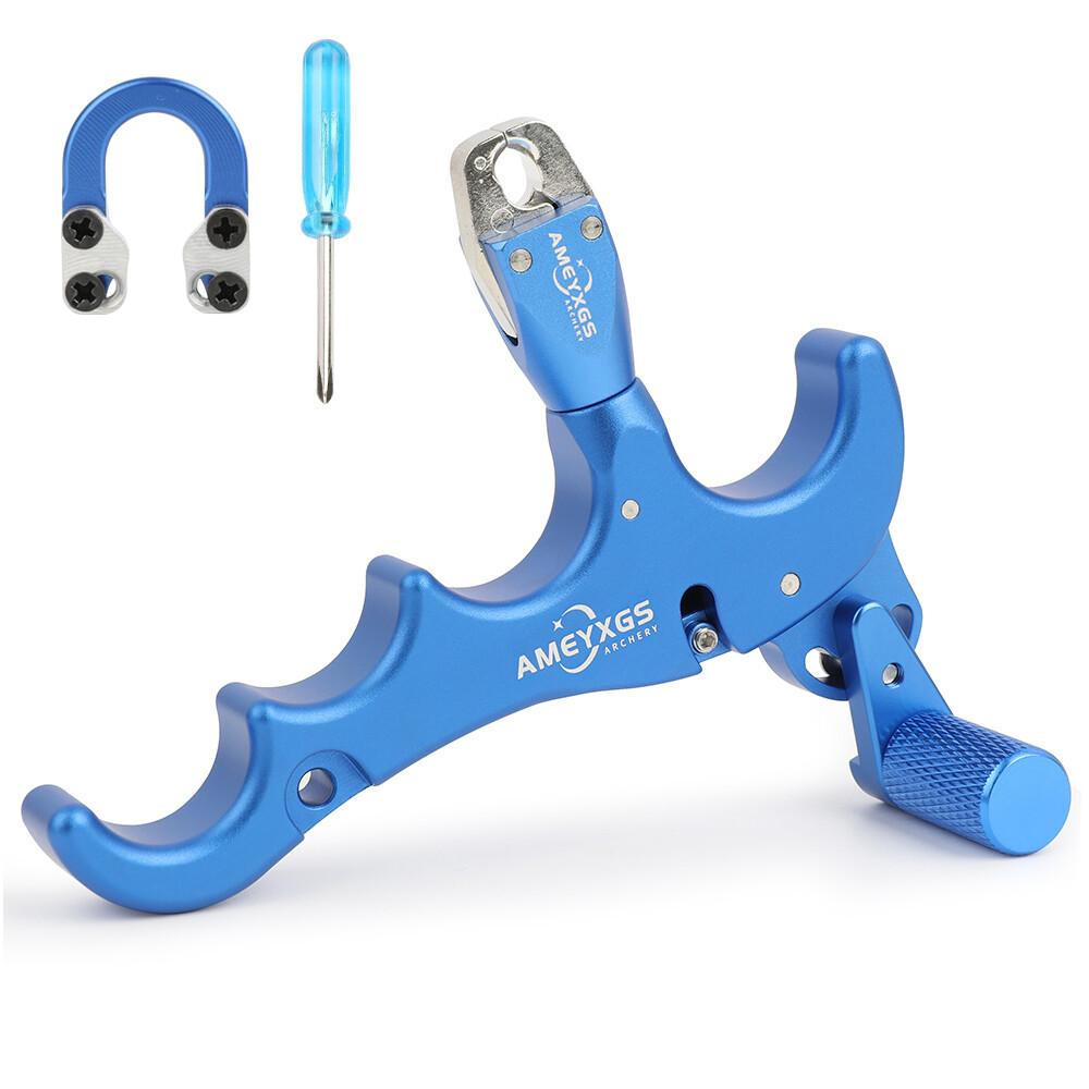 Compound Bow Release Aids D Loop Ring 4 Finger Thumb Trigger RH LH Arrow Hunting - Picture 24 of 24