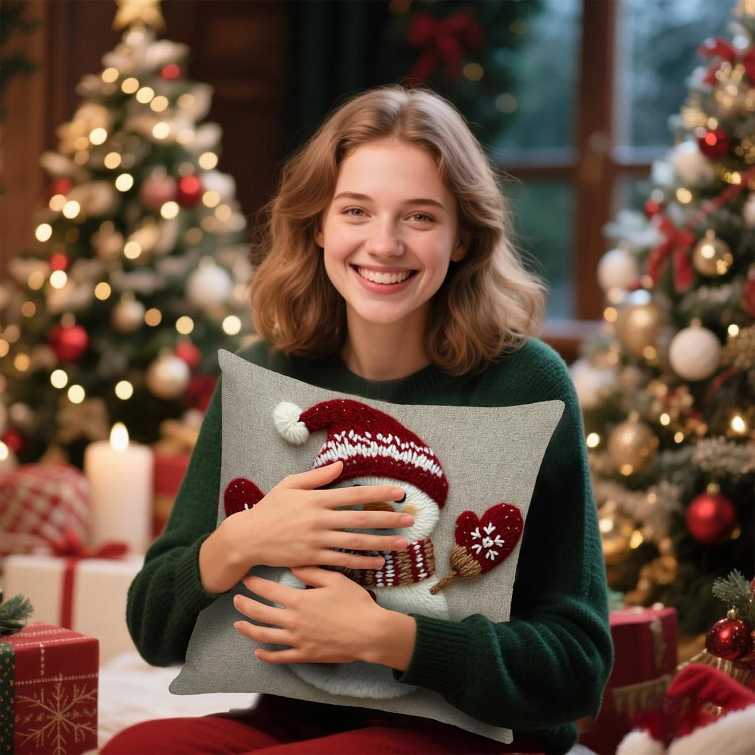 Christmas Collection Pillowcase Festive Holiday Decor for Living Room Sofa Cushi - Bild 16 von 30
