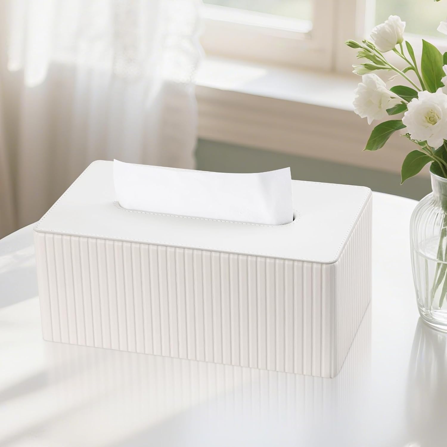 Kosmetiktücherbox Taschentuchbox, Rechteckige Tissue Box Tücherbox für Wohnzimme - Bild 35 von 45