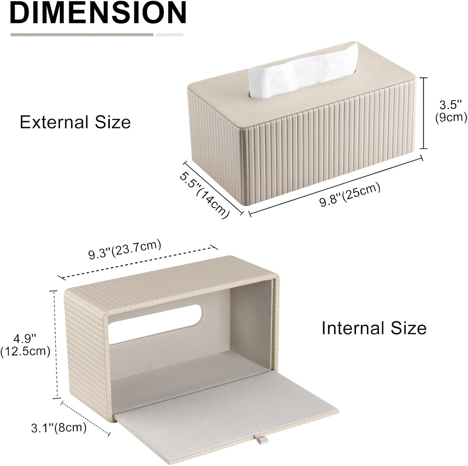 Kosmetiktücherbox Taschentuchbox, Rechteckige Tissue Box Tücherbox für Wohnzimme - Bild 27 von 45