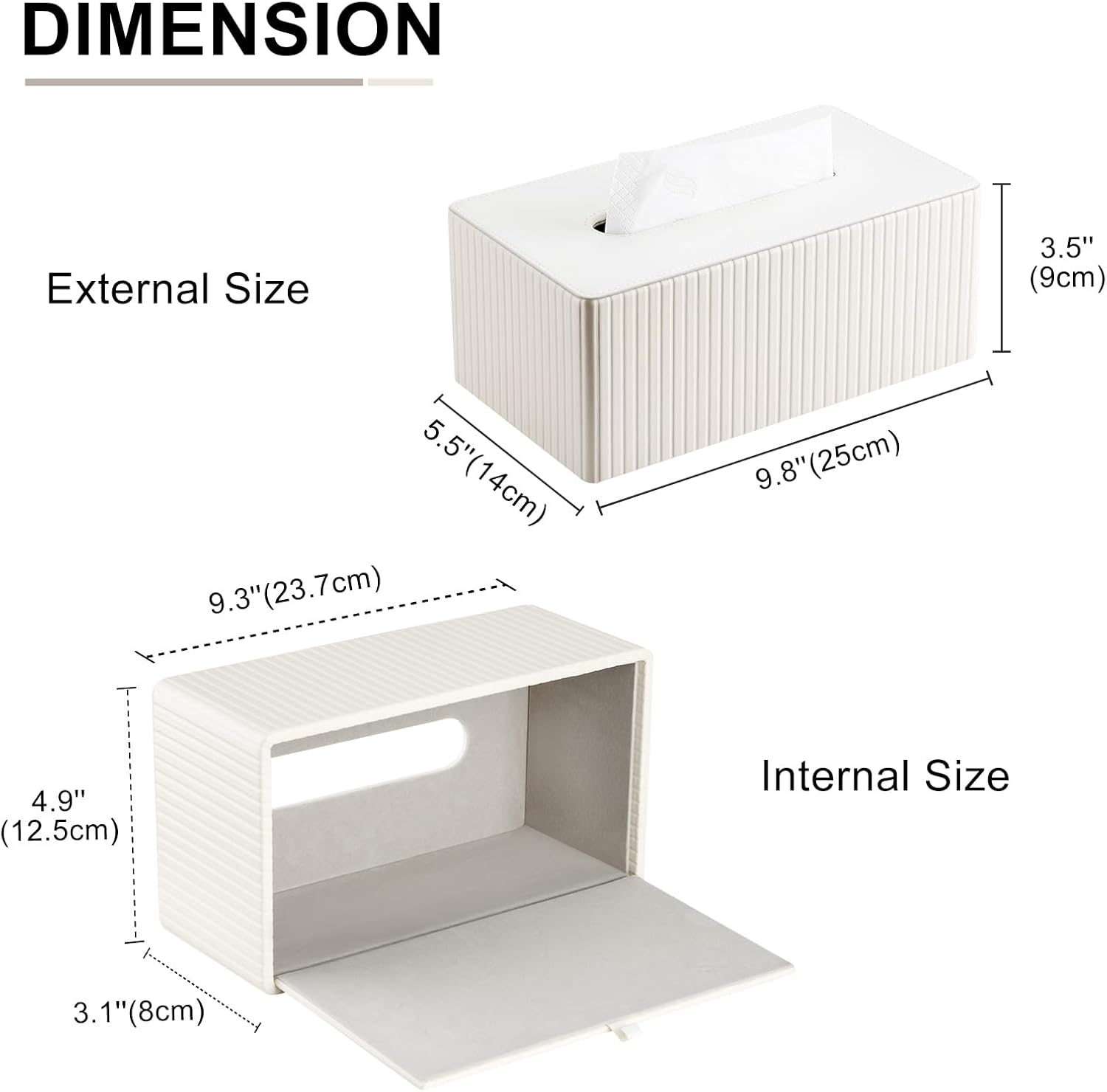 Kosmetiktücherbox Taschentuchbox, Rechteckige Tissue Box Tücherbox für Wohnzimme - Bild 36 von 45