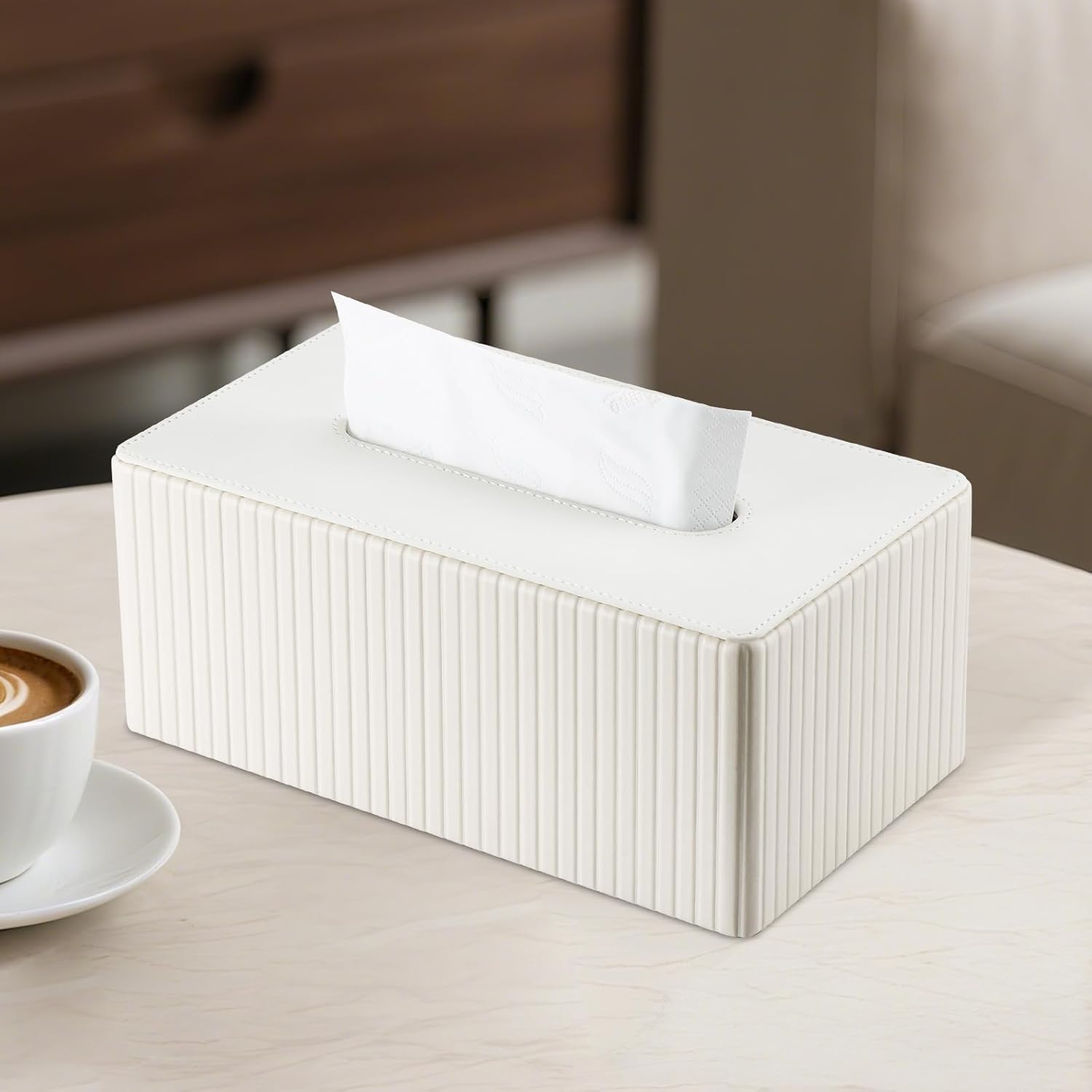 Kosmetiktücherbox Taschentuchbox, Rechteckige Tissue Box Tücherbox für Wohnzimme - Bild 39 von 45