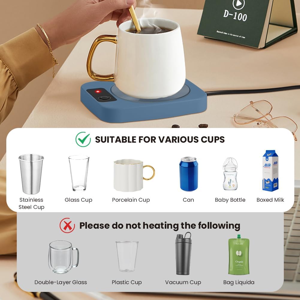 AYESY Coffee Mug Warmer, Electric Smart Beverage Mug Warmer, Electric Beverage W - Bild 25 von 38
