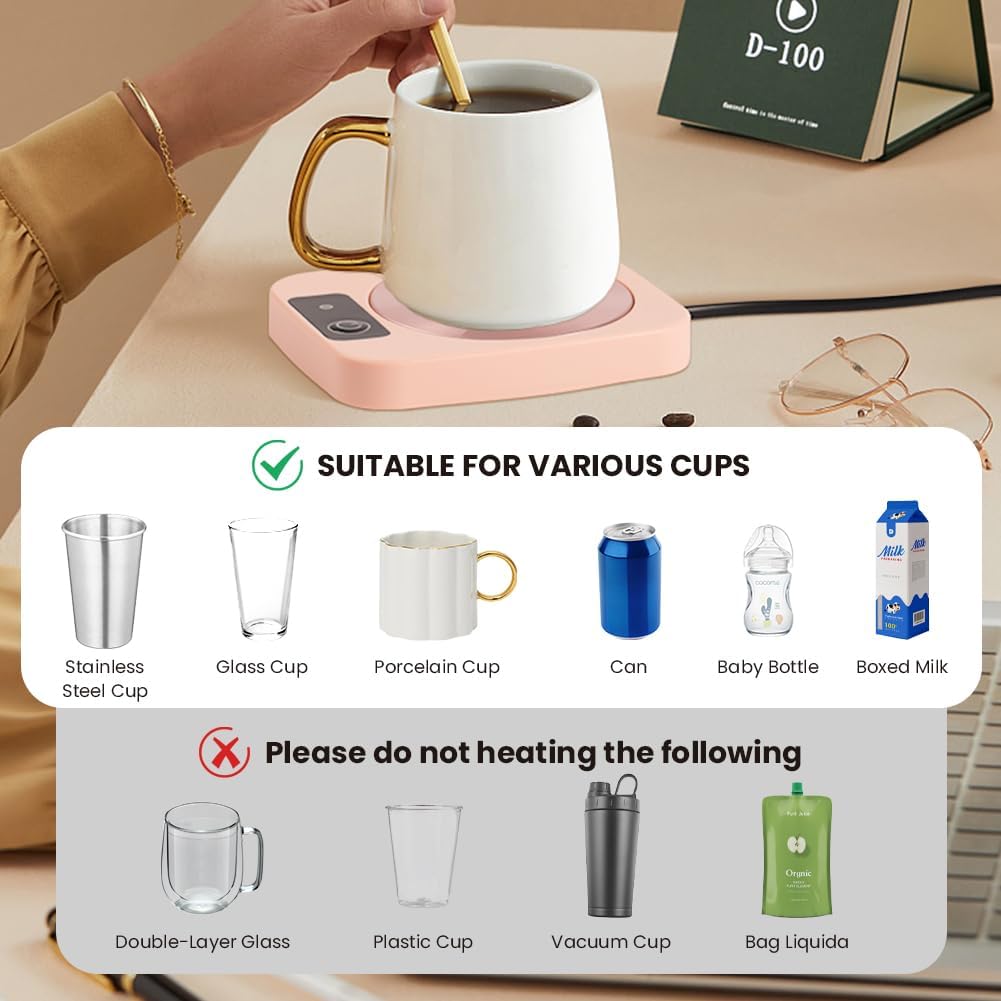 AYESY Coffee Mug Warmer, Electric Smart Beverage Mug Warmer, Electric Beverage W - Bild 34 von 38