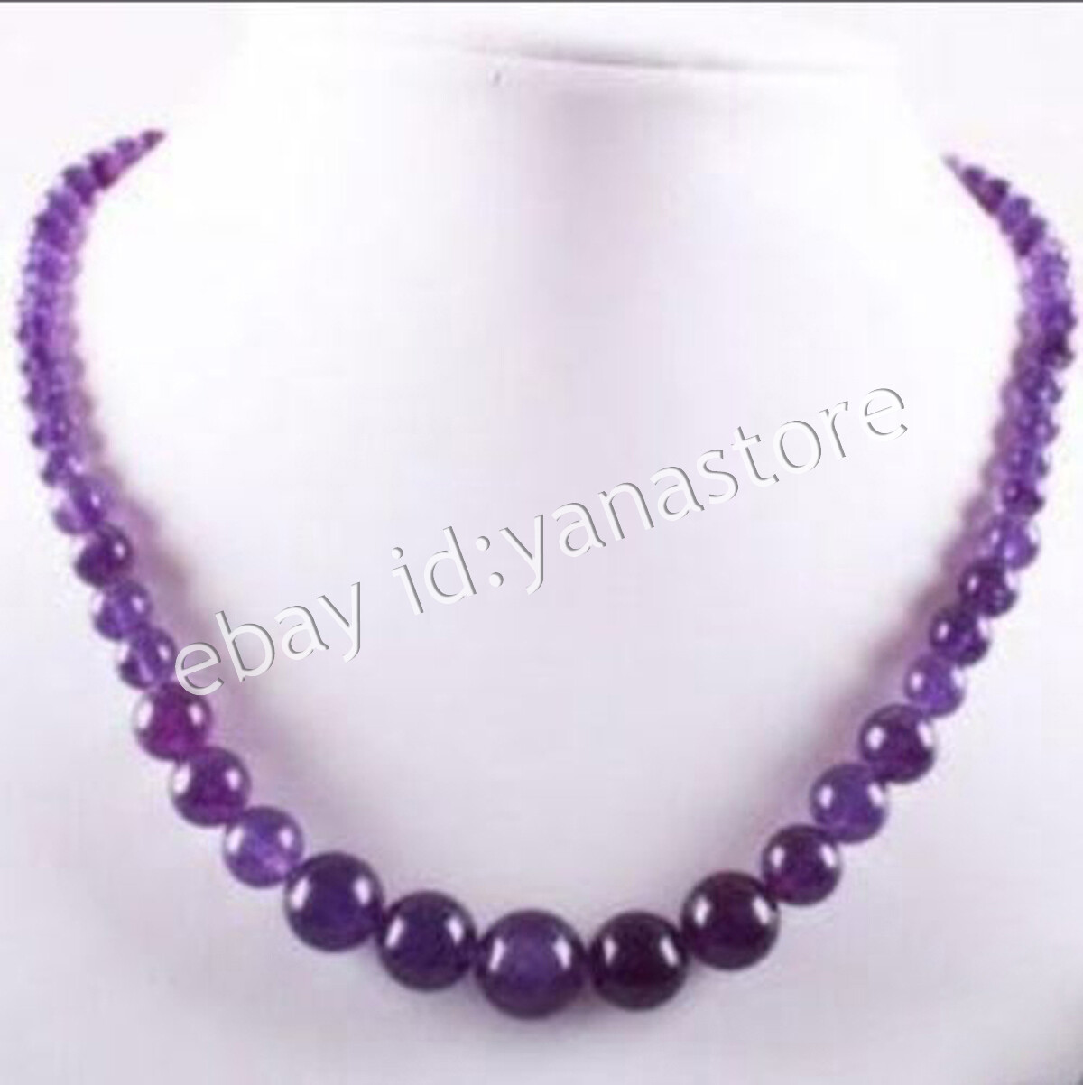 Fashion 6-14mm Mehrfarbig Jade Edelstein Rund Perlen Abschluss Halskette 18 Zoll - Bild 20 von 116