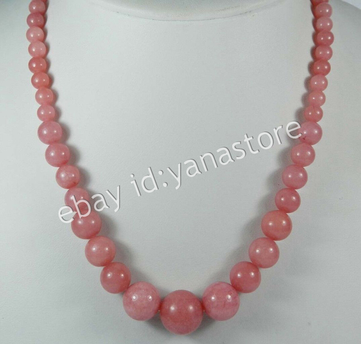 Fashion 6-14mm Mehrfarbig Jade Edelstein Rund Perlen Abschluss Halskette 18 Zoll - Bild 21 von 116