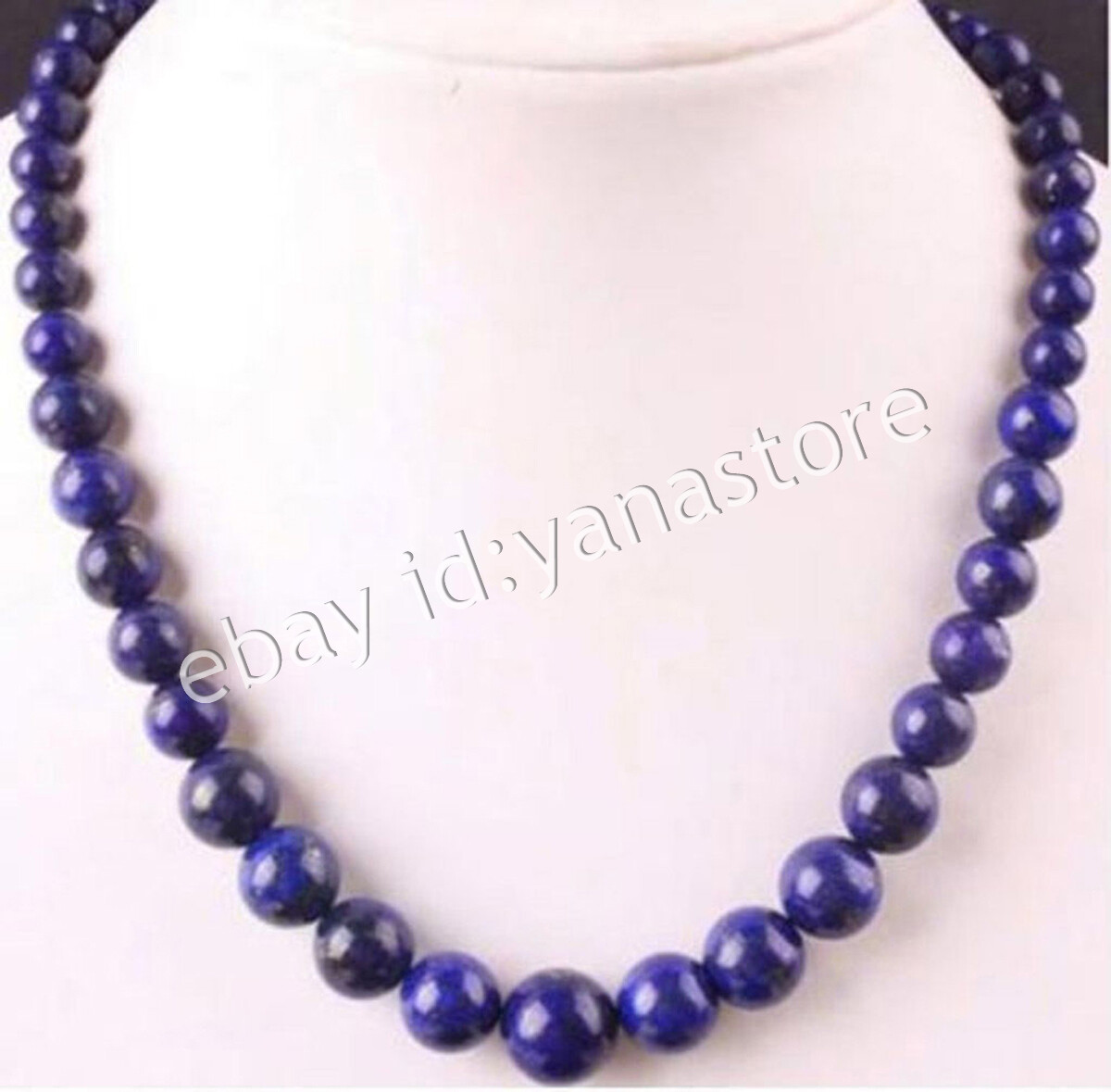 Fashion 6-14mm Mehrfarbig Jade Edelstein Rund Perlen Abschluss Halskette 18 Zoll - Bild 22 von 116