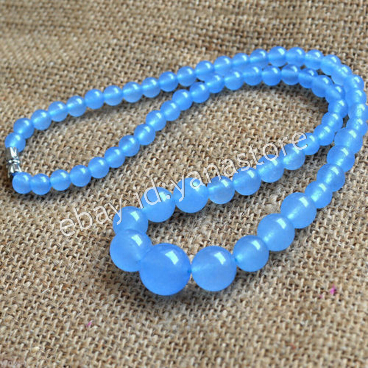 Fashion 6-14mm Mehrfarbig Jade Edelstein Rund Perlen Abschluss Halskette 18 Zoll - Bild 28 von 116