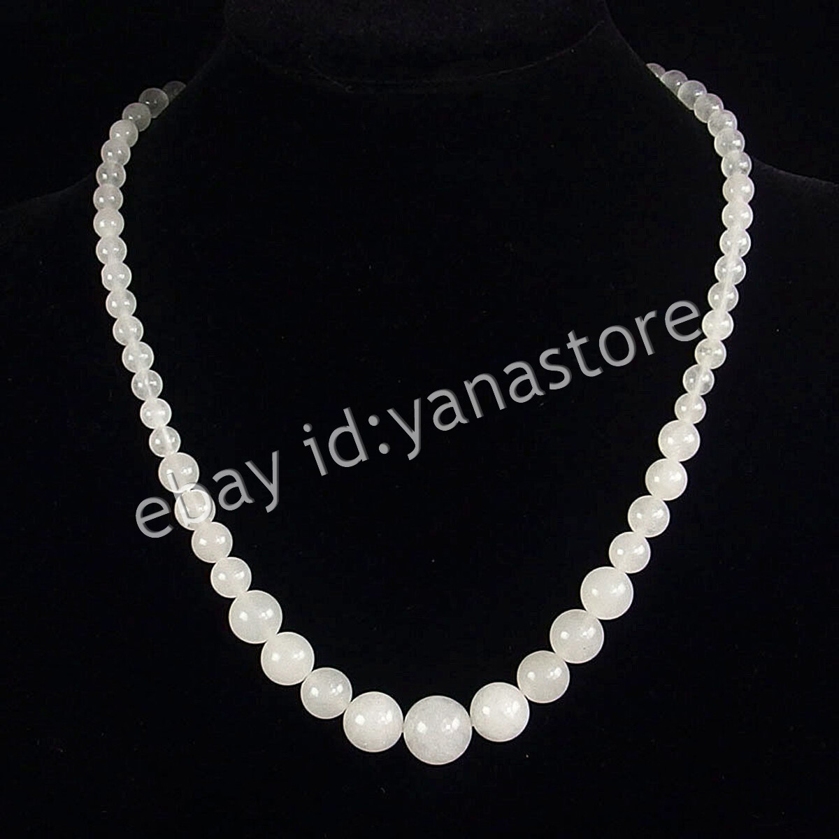 Fashion 6-14mm Mehrfarbig Jade Edelstein Rund Perlen Abschluss Halskette 18 Zoll - Bild 47 von 116