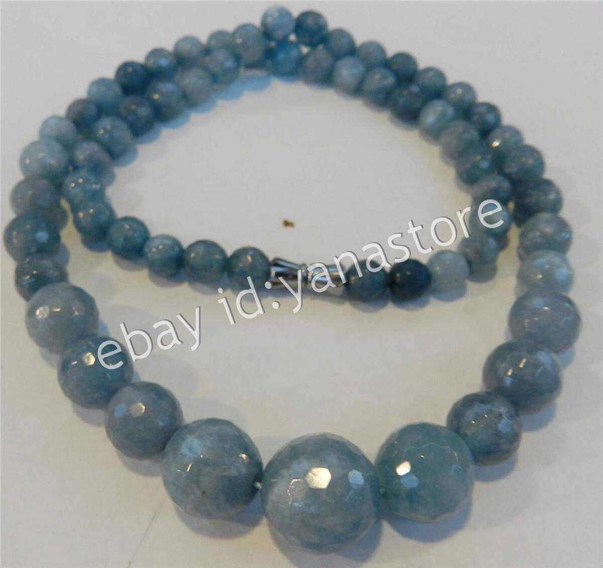 Fashion 6-14mm Mehrfarbig Jade Edelstein Rund Perlen Abschluss Halskette 18 Zoll - Bild 52 von 116