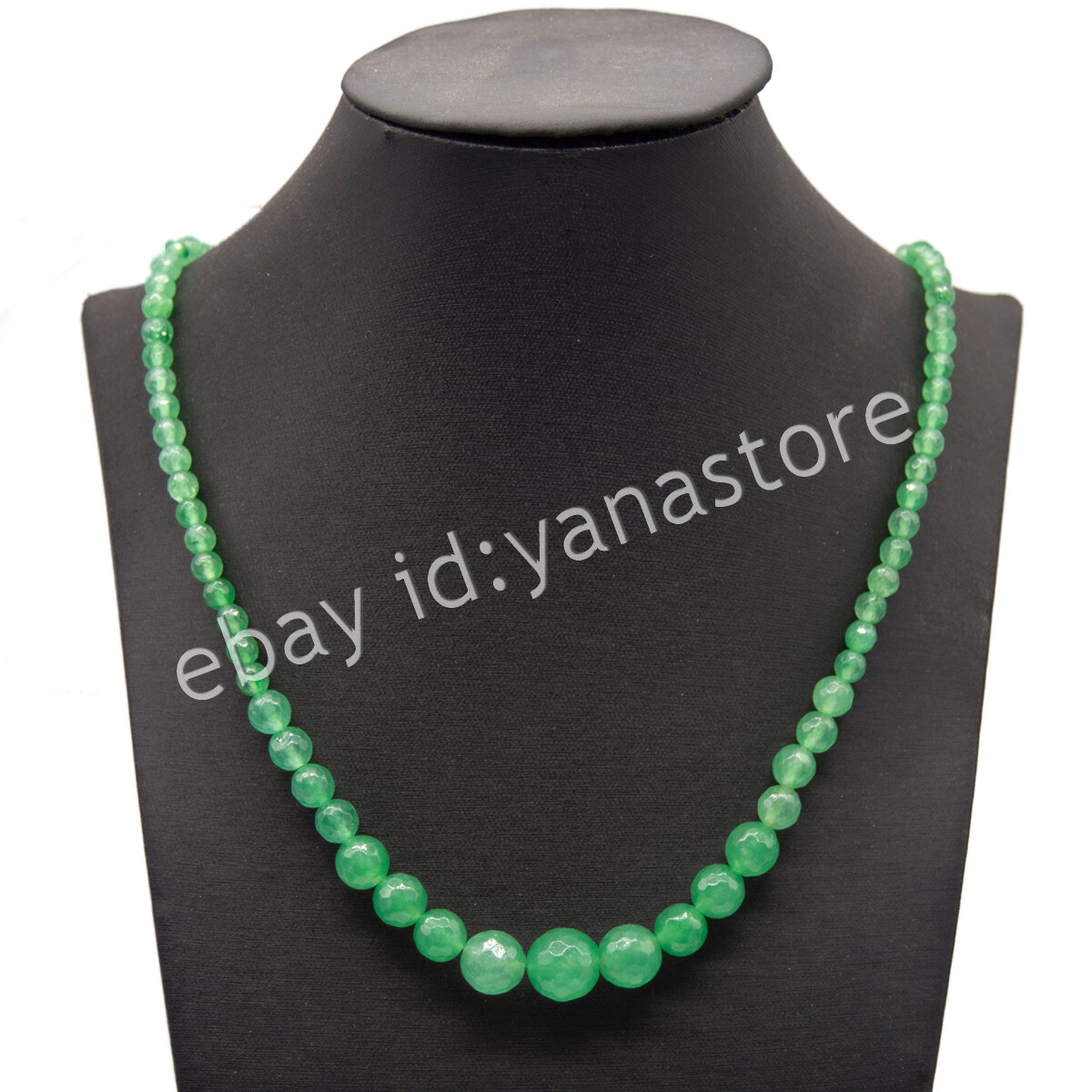 Fashion 6-14mm Mehrfarbig Jade Edelstein Rund Perlen Abschluss Halskette 18 Zoll - Bild 55 von 116