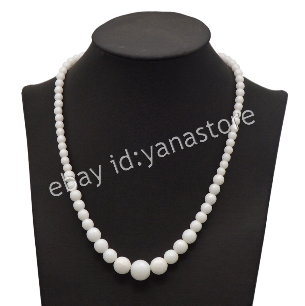 Fashion 6-14mm Mehrfarbig Jade Edelstein Rund Perlen Abschluss Halskette 18 Zoll - Bild 59 von 116