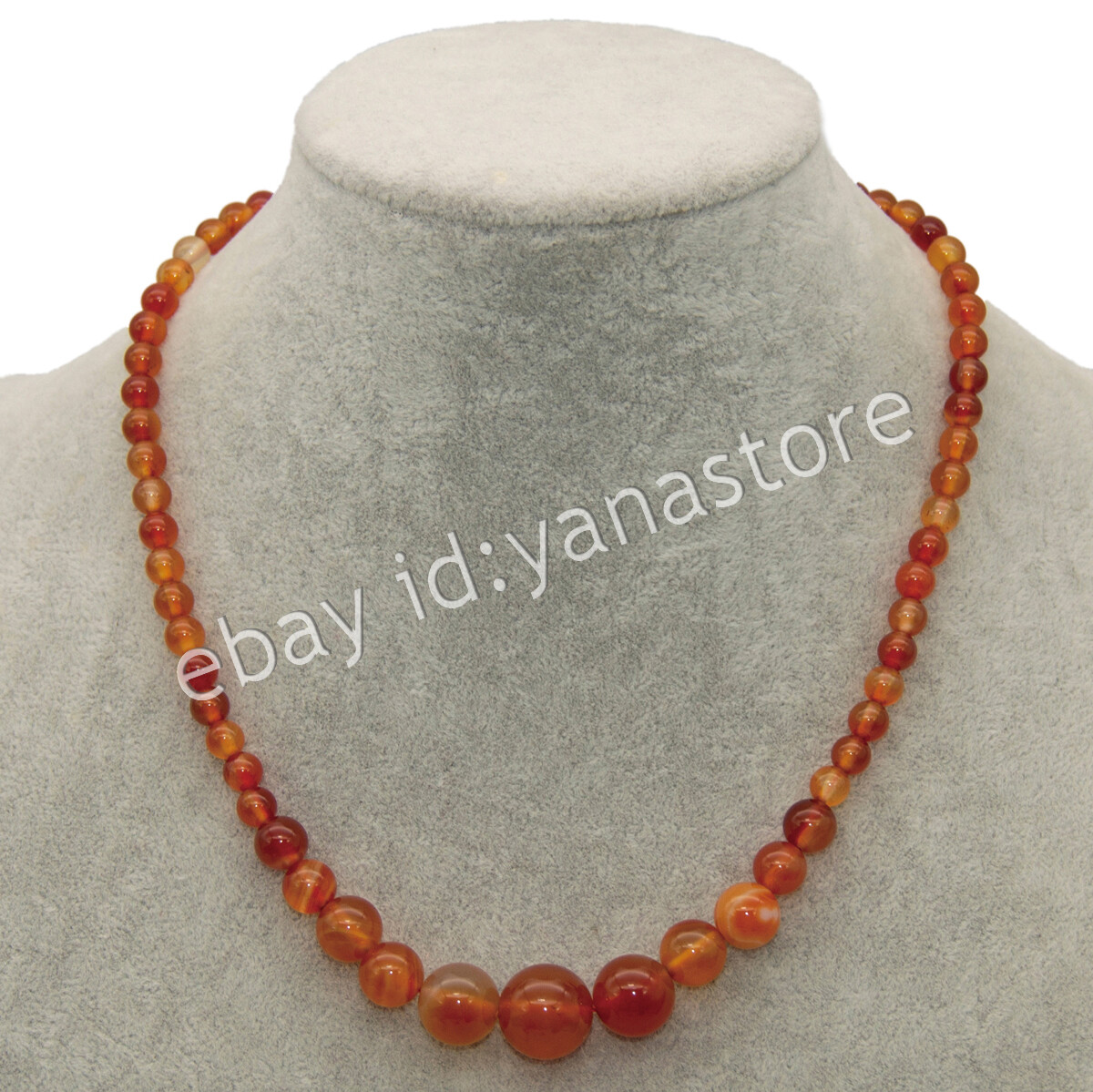 Fashion 6-14mm Mehrfarbig Jade Edelstein Rund Perlen Abschluss Halskette 18 Zoll - Bild 69 von 116