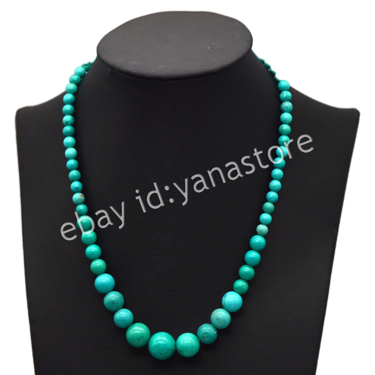 Fashion 6-14mm Mehrfarbig Jade Edelstein Rund Perlen Abschluss Halskette 18 Zoll - Bild 77 von 116
