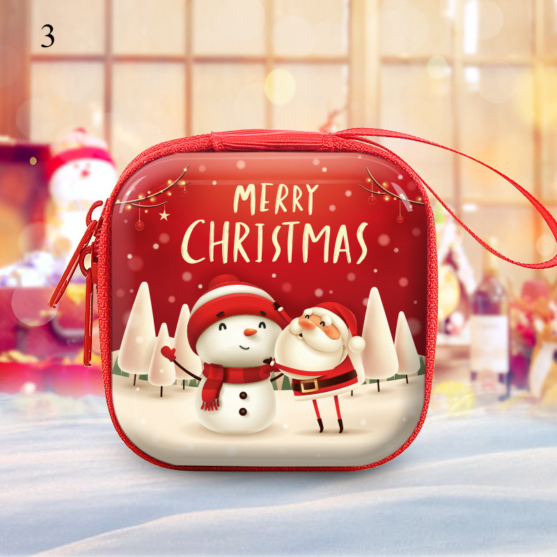 Monedero estilo Navidad material hojalata forma cuadrada 7x3cm accesorio mujer - Imagen 16 de 19