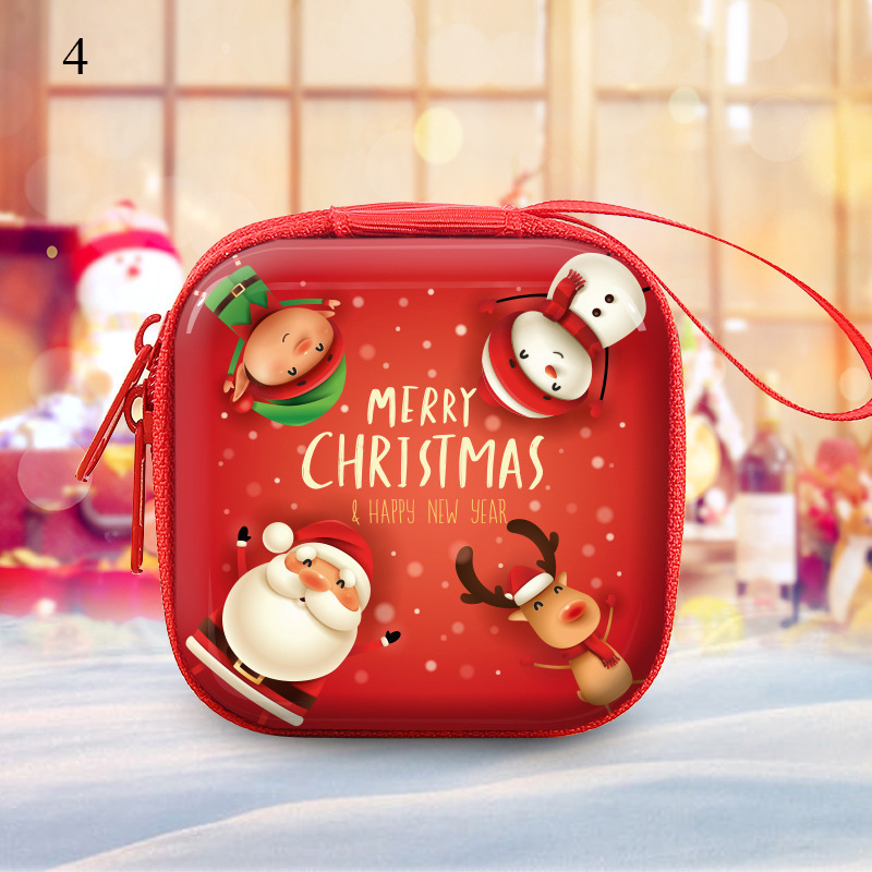 Monedero estilo Navidad material hojalata forma cuadrada 7x3cm accesorio mujer - Imagen 19 de 19
