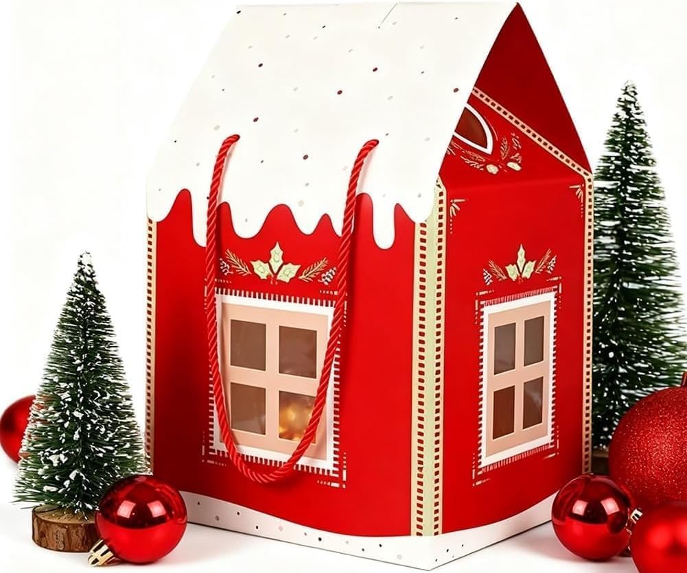 Christmas Wonderland Cottage Gift Box-Instantly Elevates The Present,Multi Pack - Bild 11 von 21