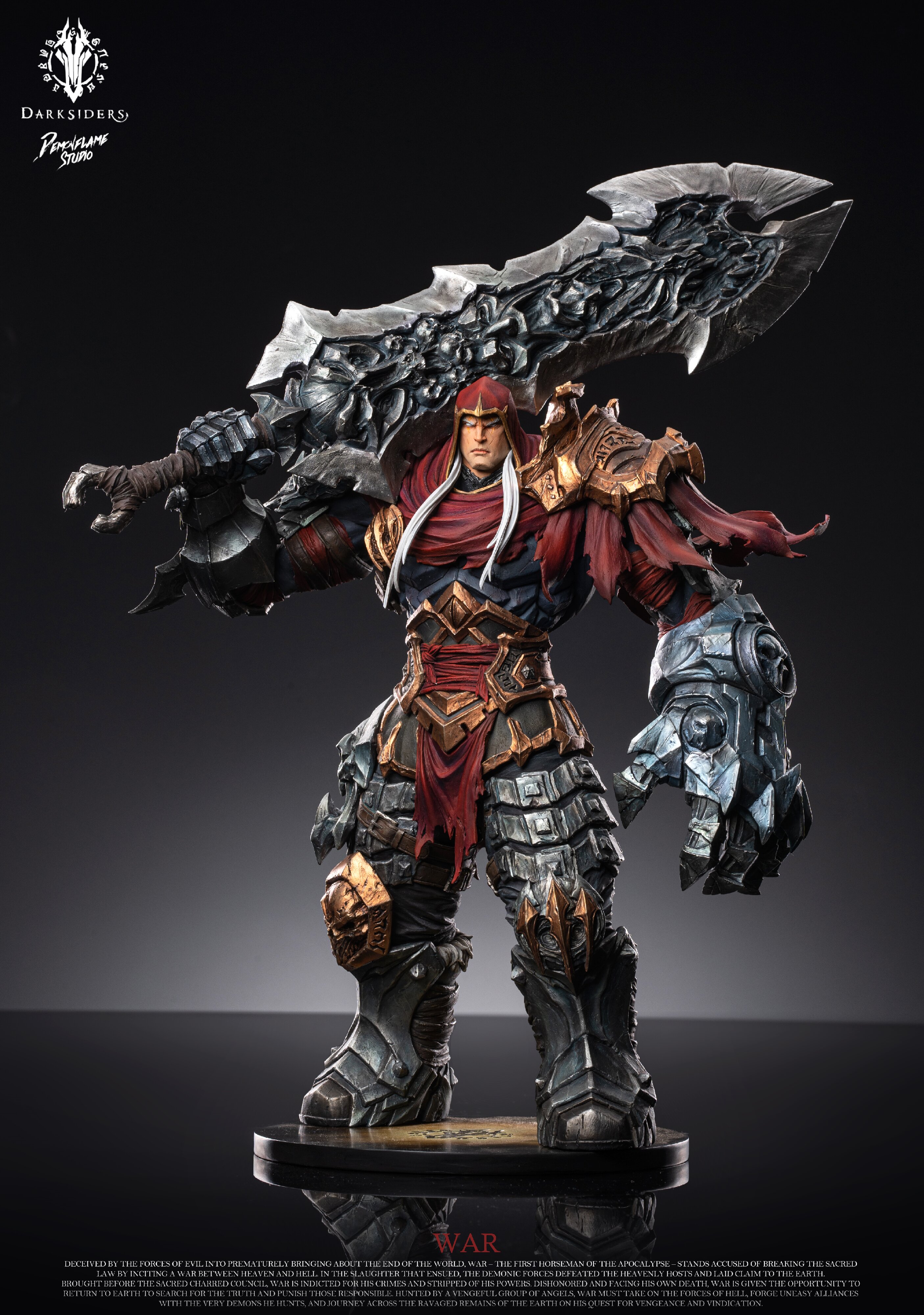 2025NEW Demon Flame Studio Darksiders War Resin Model H28cm