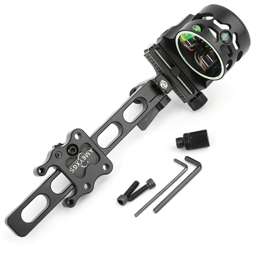 Bogenvisier 5 Pin Compoundbogen Visier 4X 6X Bogenschießen Bogensport Jagdvisier - Picture 17 of 24