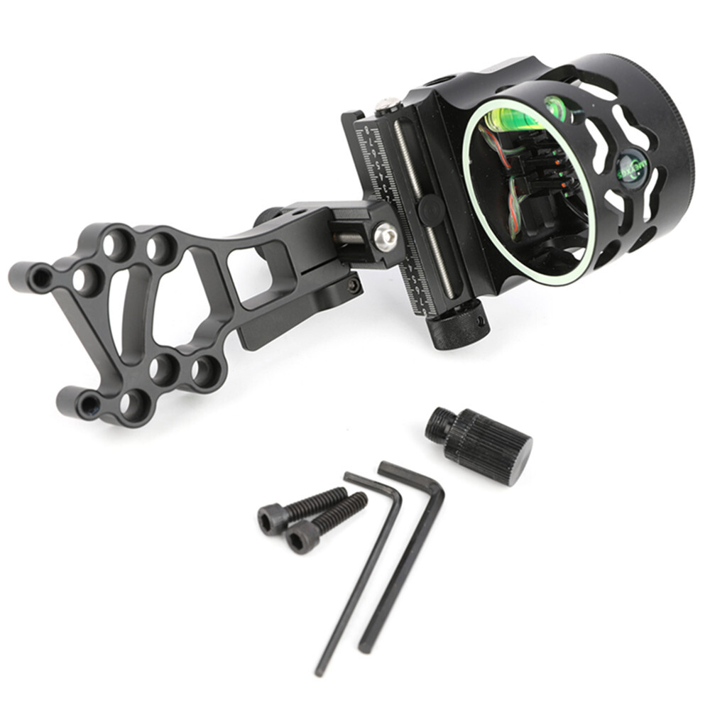 Bogenvisier 5 Pin Compoundbogen Visier 4X 6X Bogenschießen Bogensport Jagdvisier - Picture 18 of 24