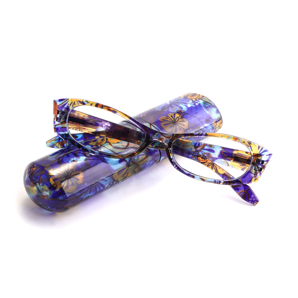 Portable Pen Holder Colorful Reading Glasses Spring Hinge Readers With Box NEW - Picture 27 of 28