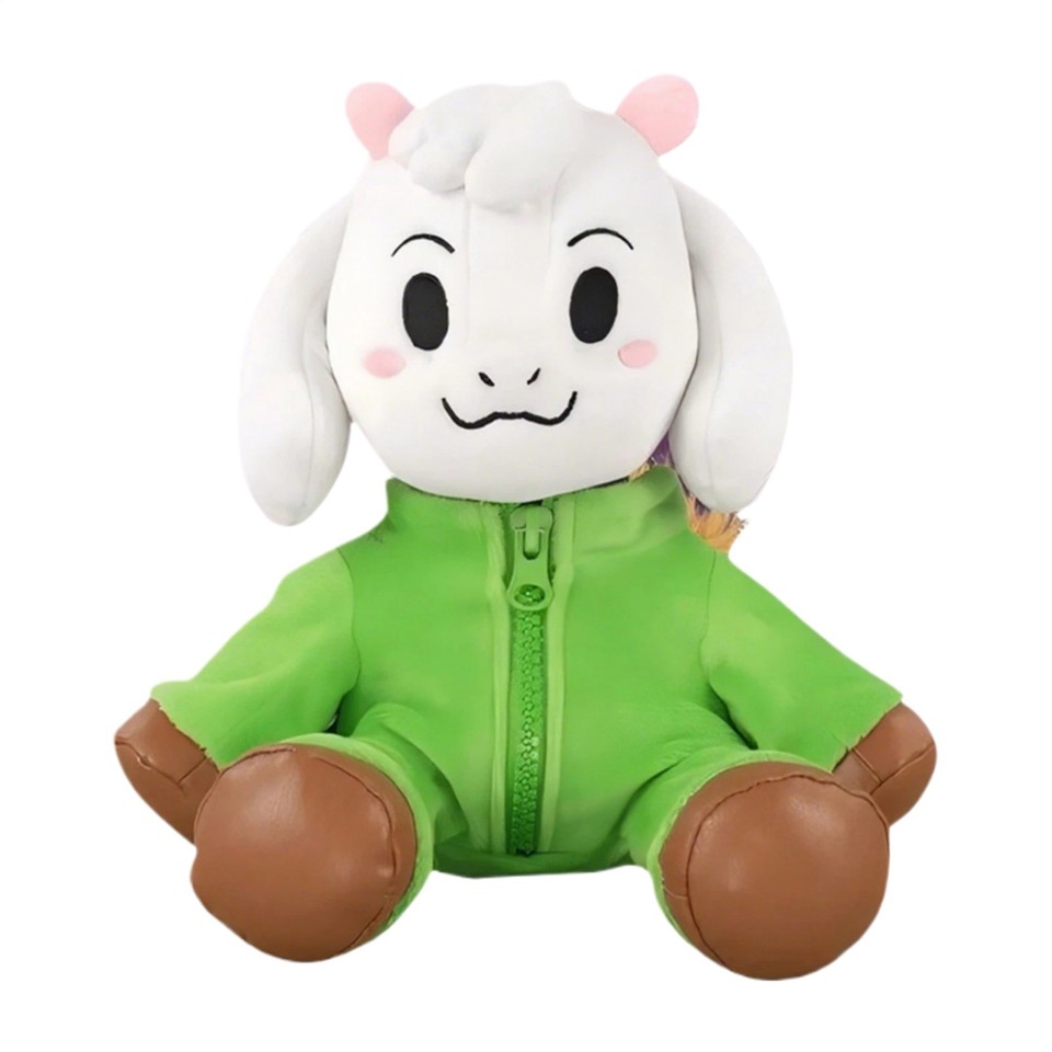 Deltarune Ralsei Plush With No Hat Green Fur Glasses & Scarf Fashion Plush Toy