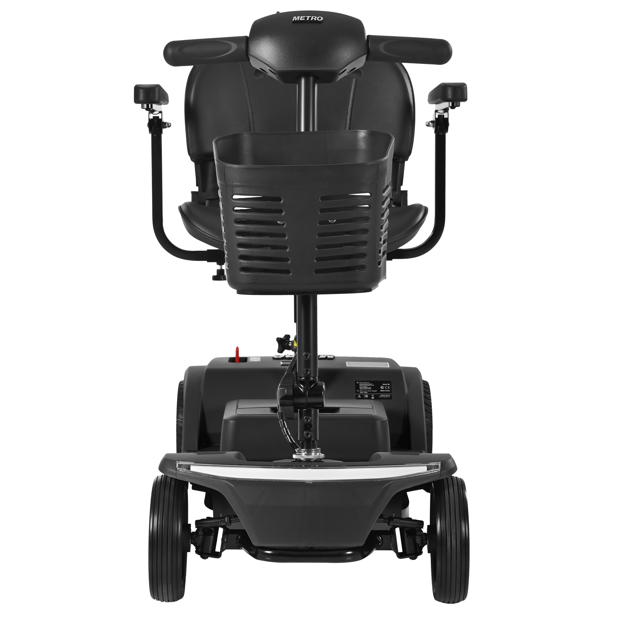 M2 Black Electric Mobility Scooter LED Lights Elderly Assistance