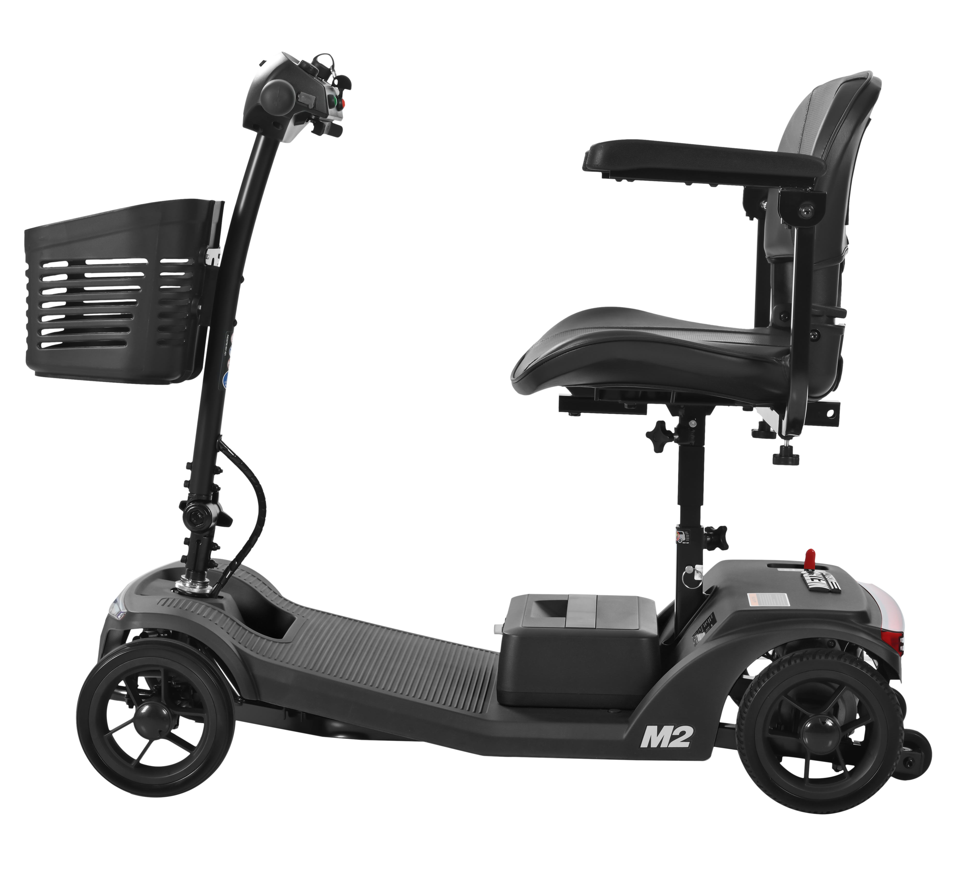 M2 Black Electric Mobility Scooter LED Lights Elderly Assistance