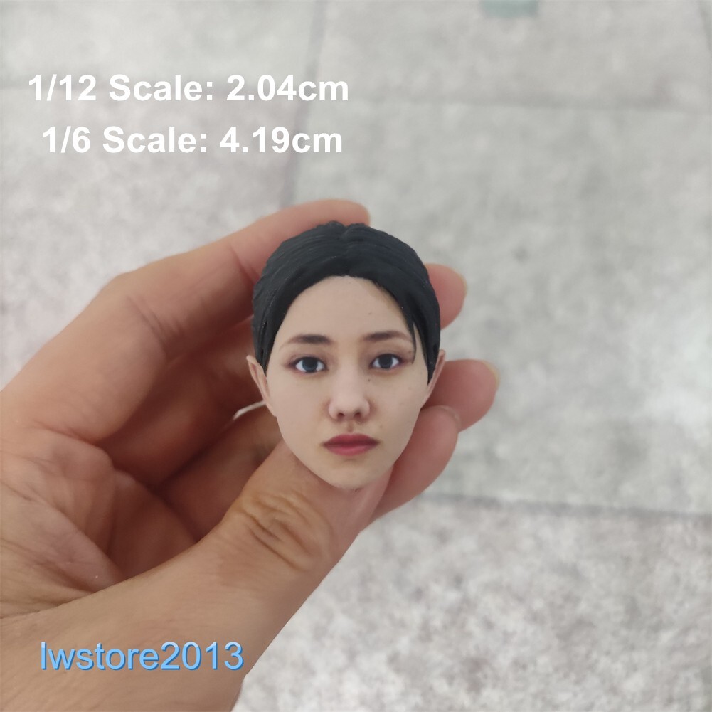 1/6 1/12 Beauty Girl Man Head Sculpt Model For 12" 6" Female Male Figure Body - Picture 31 of 190