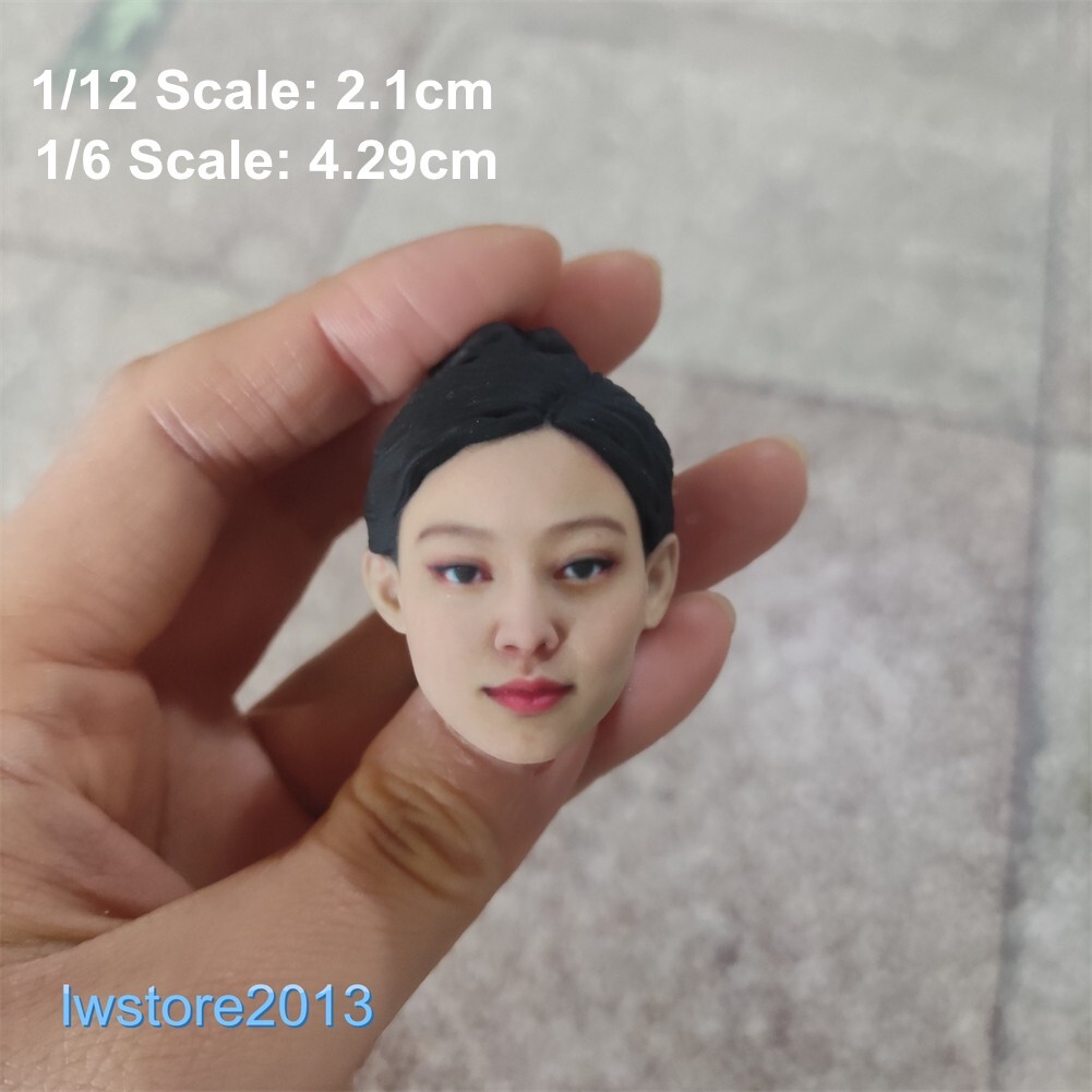 1/6 1/12 Beauty Girl Man Head Sculpt Model For 12" 6" Female Male Figure Body - Picture 43 of 190