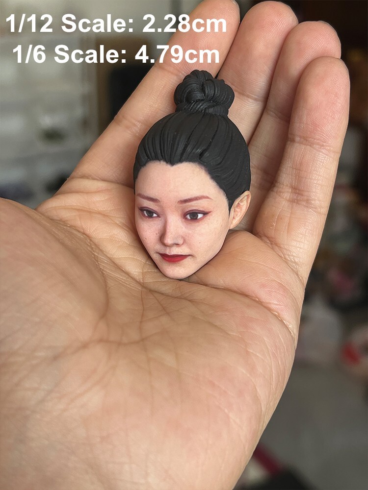 1/6 1/12 Beauty Girl Man Head Sculpt Model For 12" 6" Female Male Figure Body - Picture 54 of 190