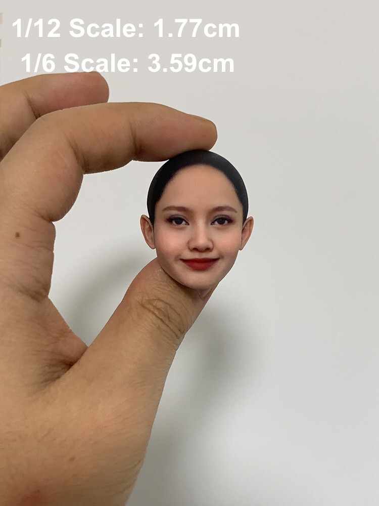 1/6 1/12 Beauty Girl Man Head Sculpt Model For 12" 6" Female Male Figure Body - Picture 61 of 190