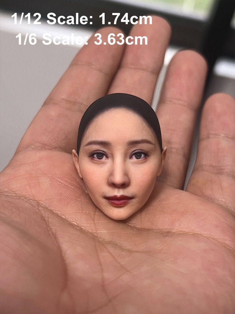 1/6 1/12 Beauty Girl Man Head Sculpt Model For 12" 6" Female Male Figure Body - Picture 68 of 190
