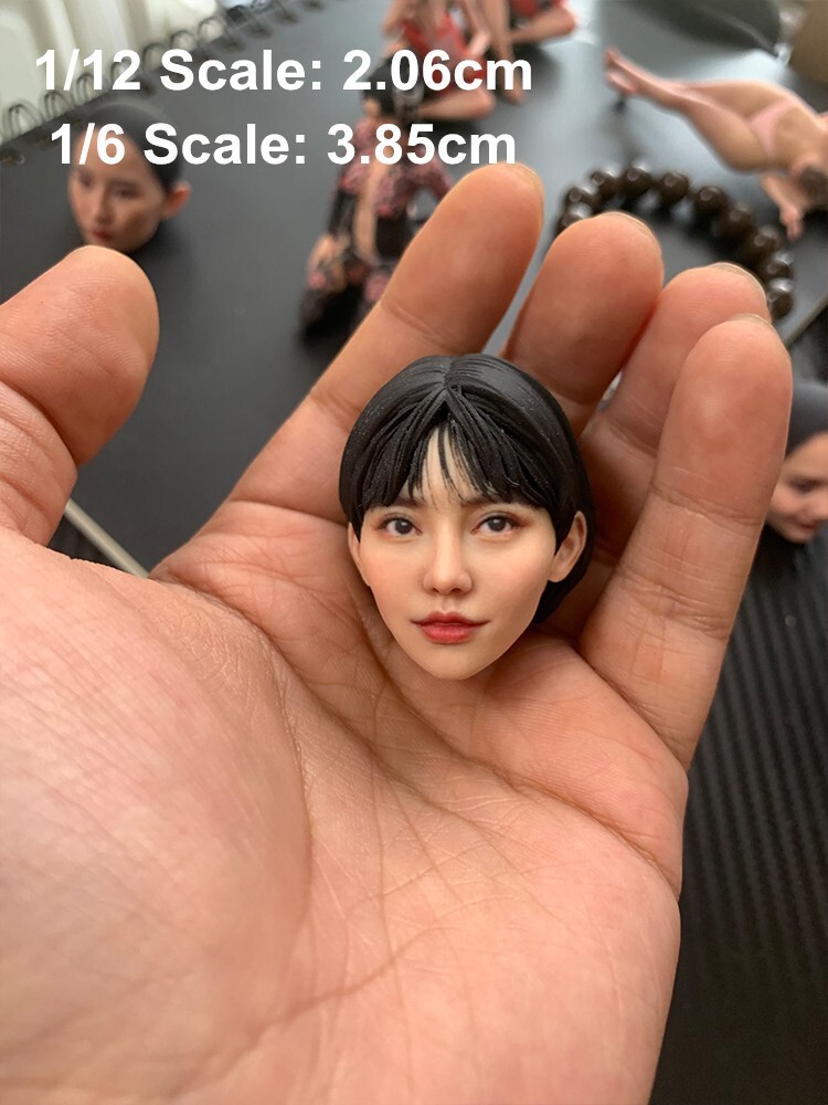 1/6 1/12 Beauty Girl Man Head Sculpt Model For 12" 6" Female Male Figure Body - Picture 71 of 190