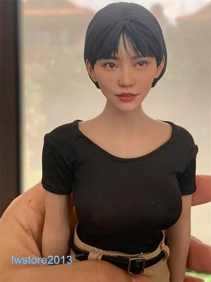 1/6 1/12 Beauty Girl Man Head Sculpt Model For 12" 6" Female Male Figure Body - Picture 76 of 190