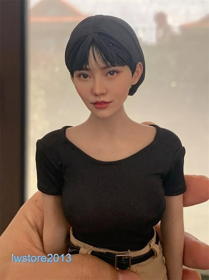 1/6 1/12 Beauty Girl Man Head Sculpt Model For 12" 6" Female Male Figure Body - Picture 77 of 190