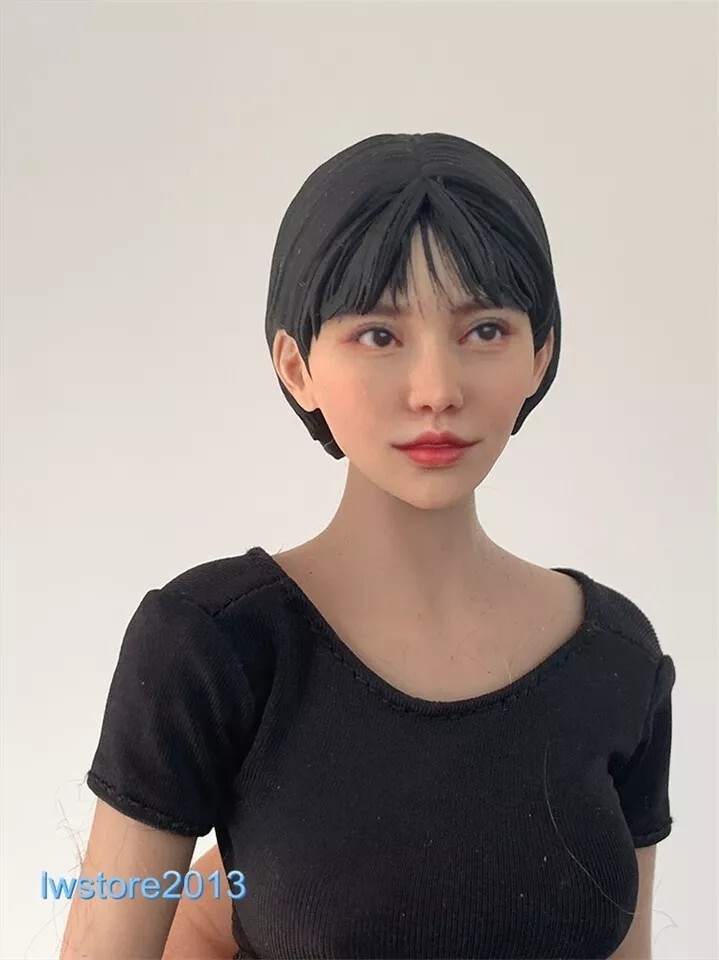 1/6 1/12 Beauty Girl Man Head Sculpt Model For 12" 6" Female Male Figure Body - Picture 78 of 190