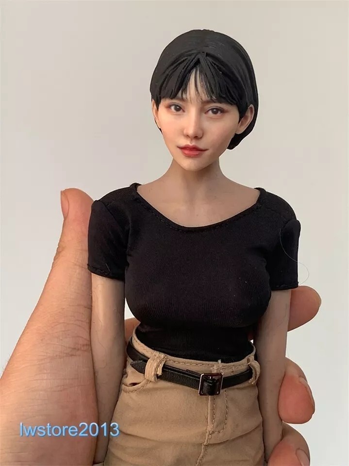 1/6 1/12 Beauty Girl Man Head Sculpt Model For 12" 6" Female Male Figure Body - Picture 79 of 190