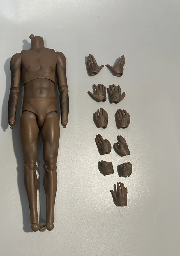 1/6 männlicher Basketballspieler Sport Gelenk Körper Hände starke schwarze Haut 12" Figur - Bild 44 von 55