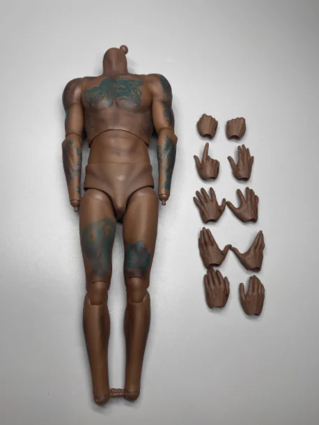 1/6 männlicher Basketballspieler Sport Gelenk Körper Hände starke schwarze Haut 12" Figur - Bild 46 von 55