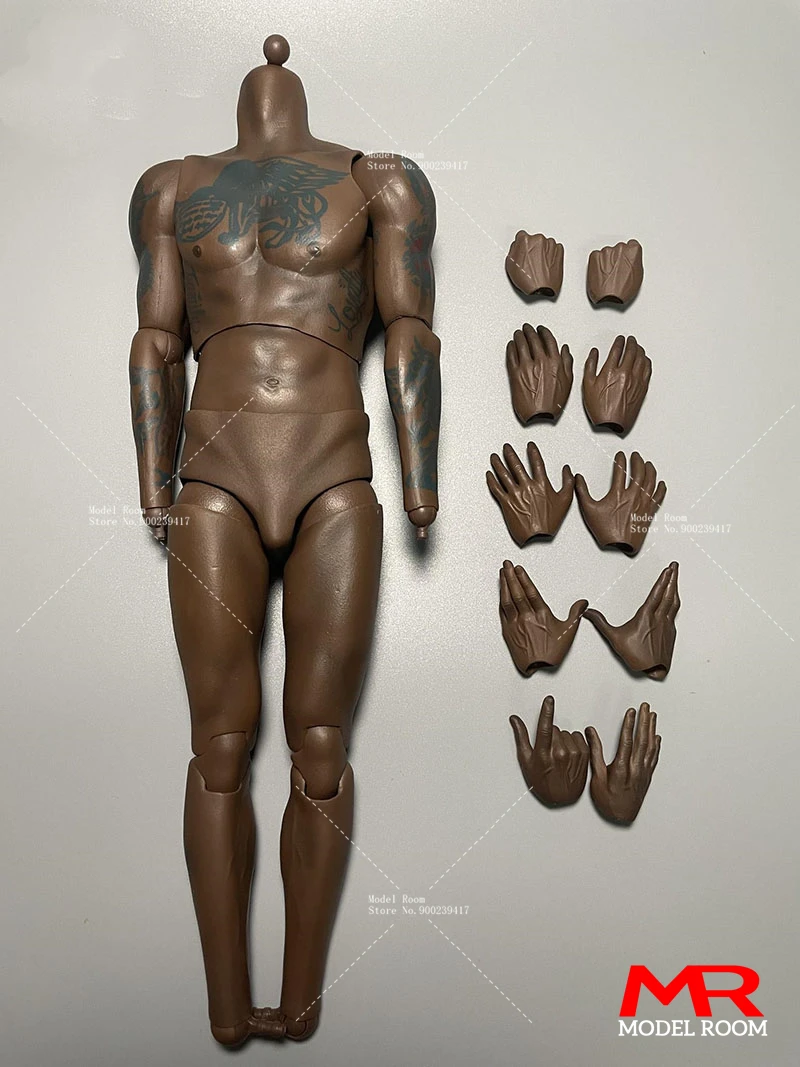 1/6 männlicher Basketballspieler Sport Gelenk Körper Hände starke schwarze Haut 12" Figur - Bild 30 von 55