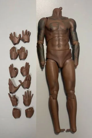 1/6 männlicher Basketballspieler Sport Gelenk Körper Hände starke schwarze Haut 12" Figur - Bild 33 von 55
