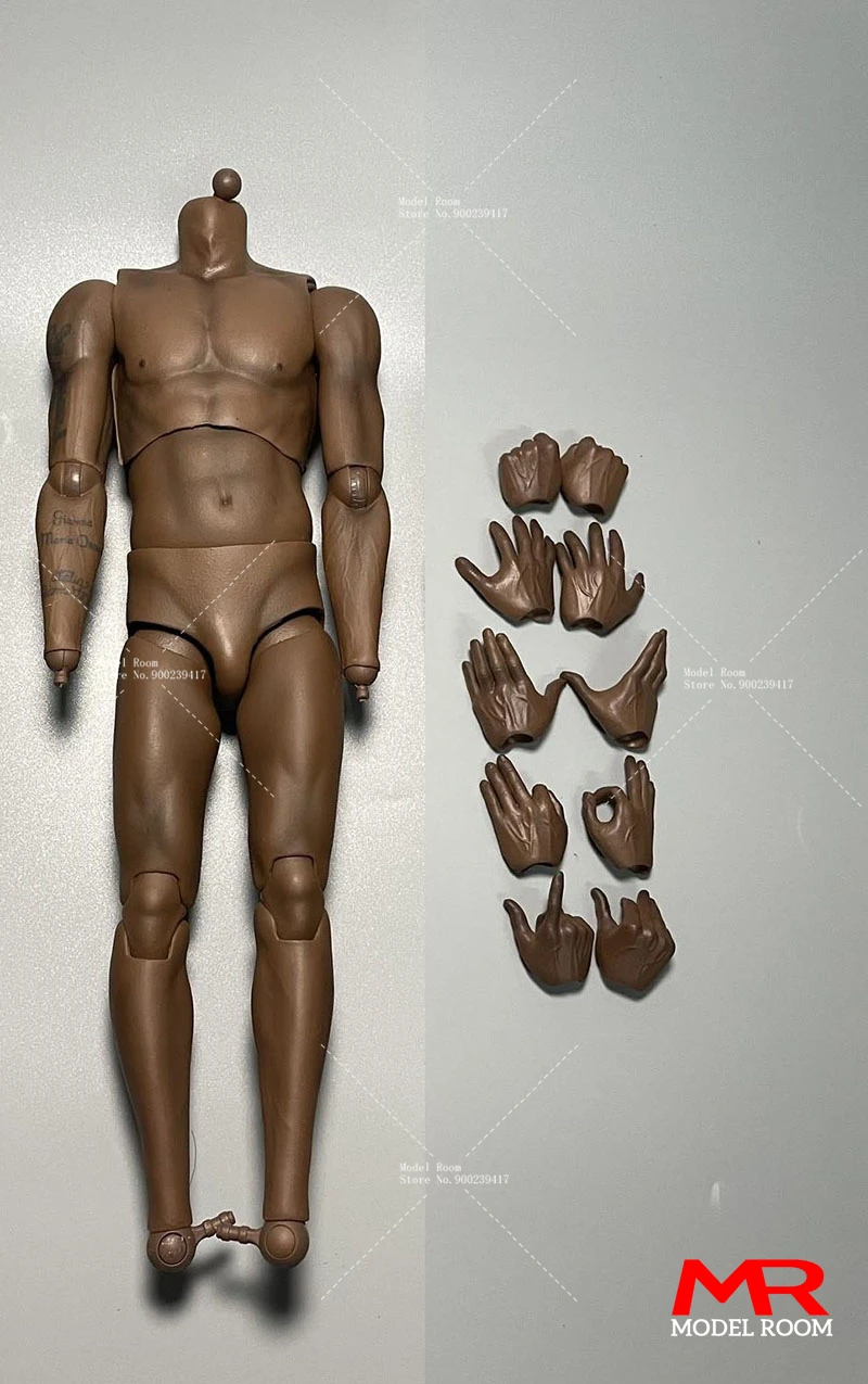 1/6 männlicher Basketballspieler Sport Gelenk Körper Hände starke schwarze Haut 12" Figur - Bild 38 von 55